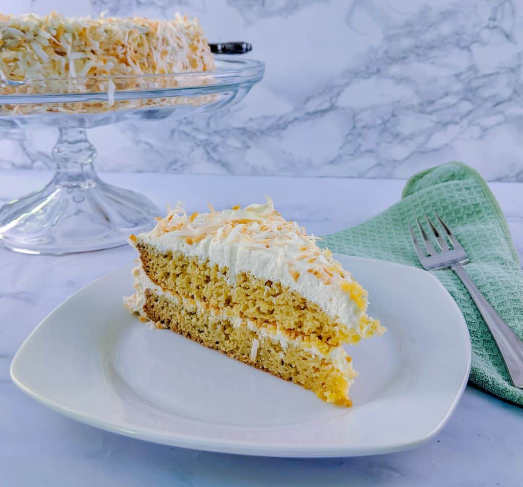 كيكة جوز الهند الكيتو